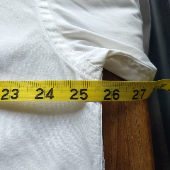 Tommy Hilfiger Soldi White Button Down Shirt 100% Cotton Size XL Embroidery - Picture 6 of 7